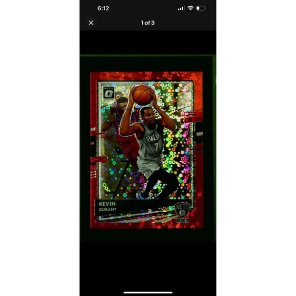 2020-21 PANINI DONRUSS OPTIC CHOICE KEVIN DURANT RED DISCO /85 NETS